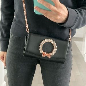 Ted Baker London Bow Leather Crossbody Bag